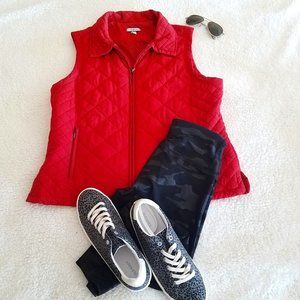 Croft & Barrow Rust Quilted Vest L